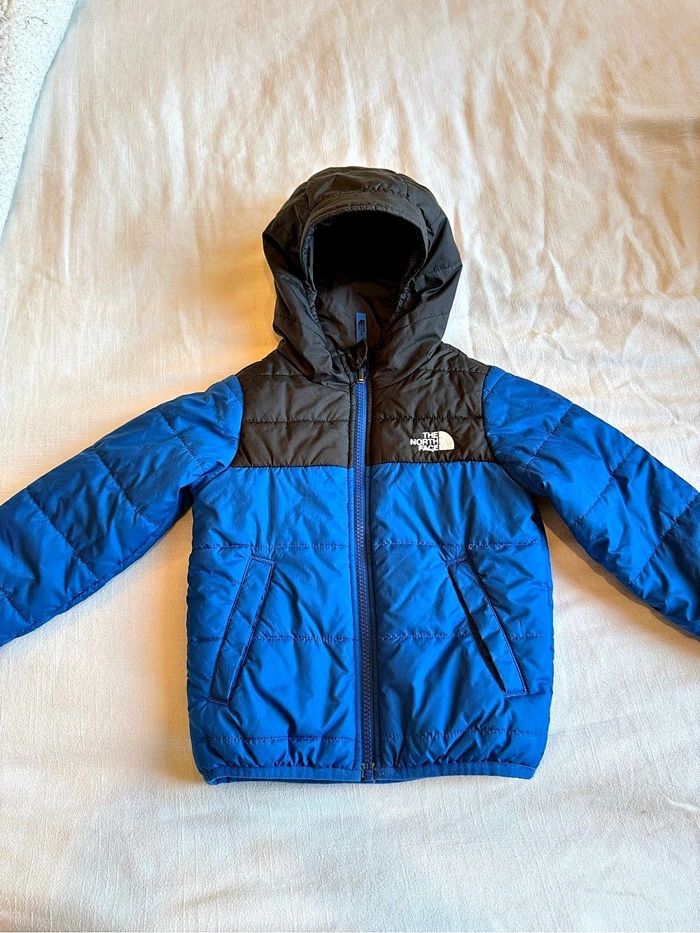 The North Face Reversible Perrito Hooded Jacket Kids Blue & Black